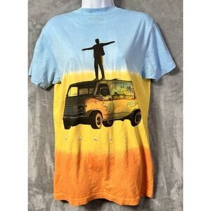 Khalid Free Spirit Tour Tie-Dye T-Shirt Size S Blue Orange Gradient Van Graphic